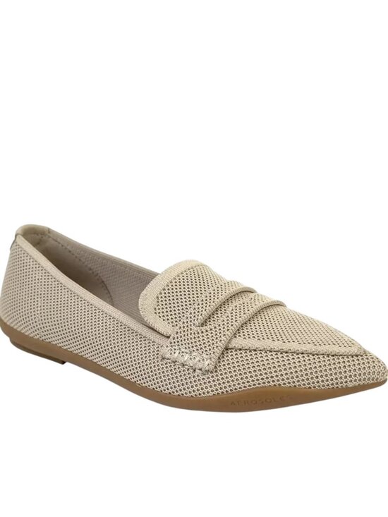 AEROSOLES Shoes - New Aerosoles Davien Knit Loafer Flat Beige Natural Pointed Toe Size 8 $99